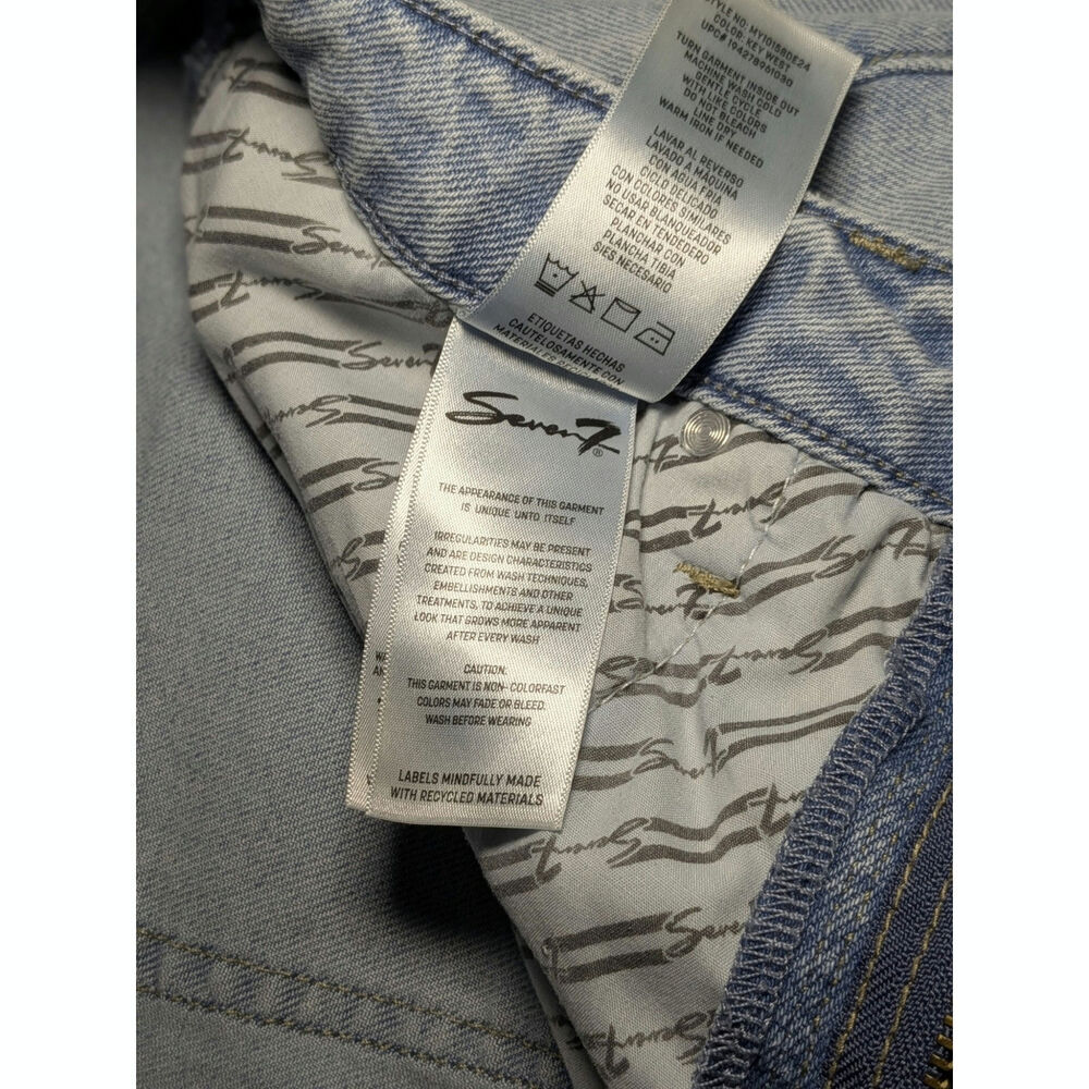 Seven7 90s Straight Leg Jeans Size 6 Key West Light Wash High Rise Ankle - Picture 11 of 15
